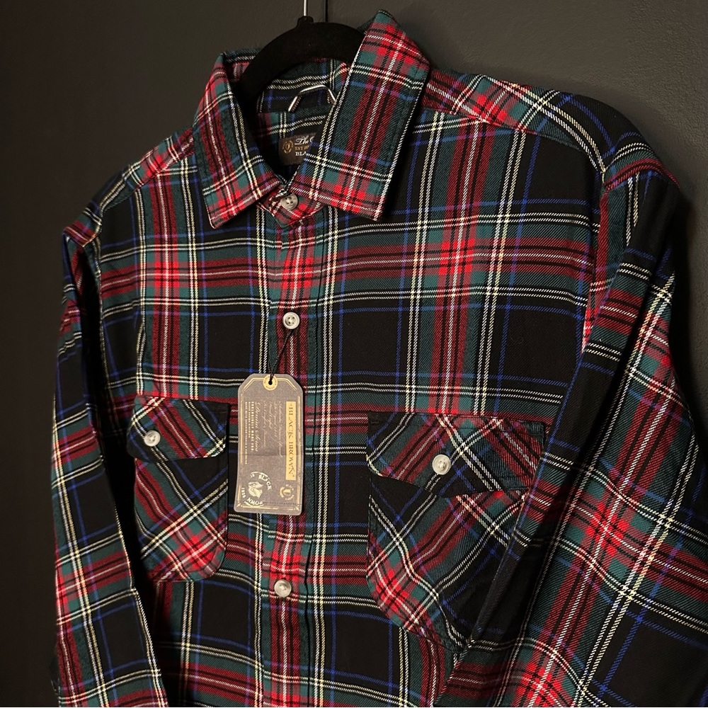 Black Brown 1826 The Original Plaid Shirt Red Green Blue Blk New with Tags NWT